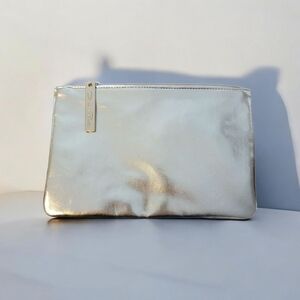 Oscar De La Renta Elegant Silver Clutch Bag